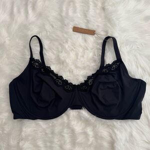 Skims Fits Everybody Lace Underwire Bra Onyx Size 46DD